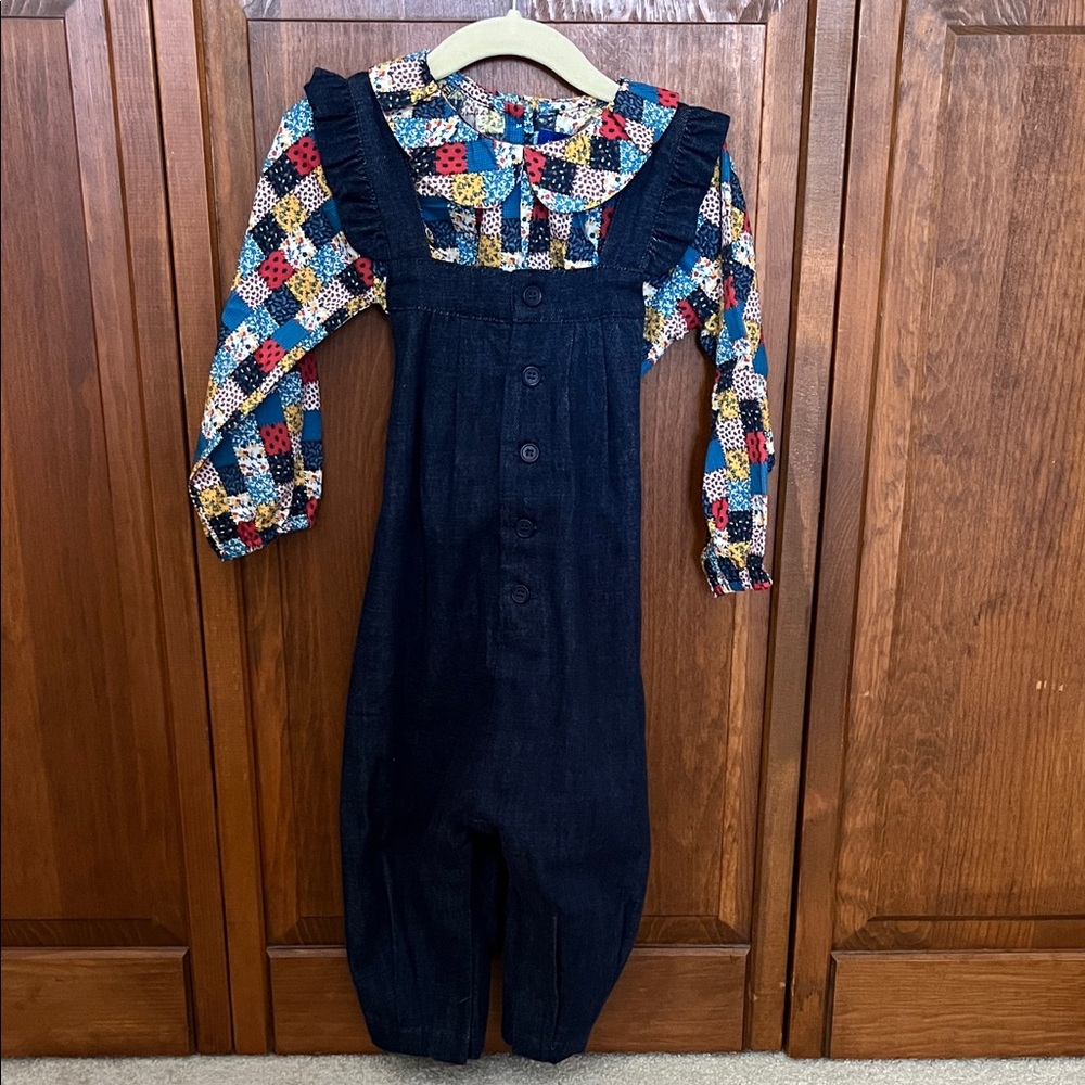 Maison Me Baby Denim Overalls